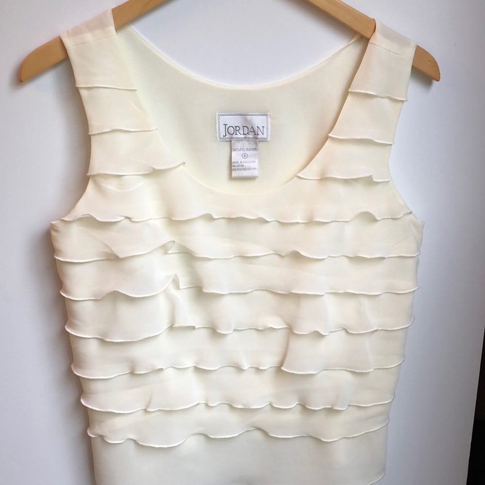 Jordan Polyester Dress Ruffles Tank Top Size S